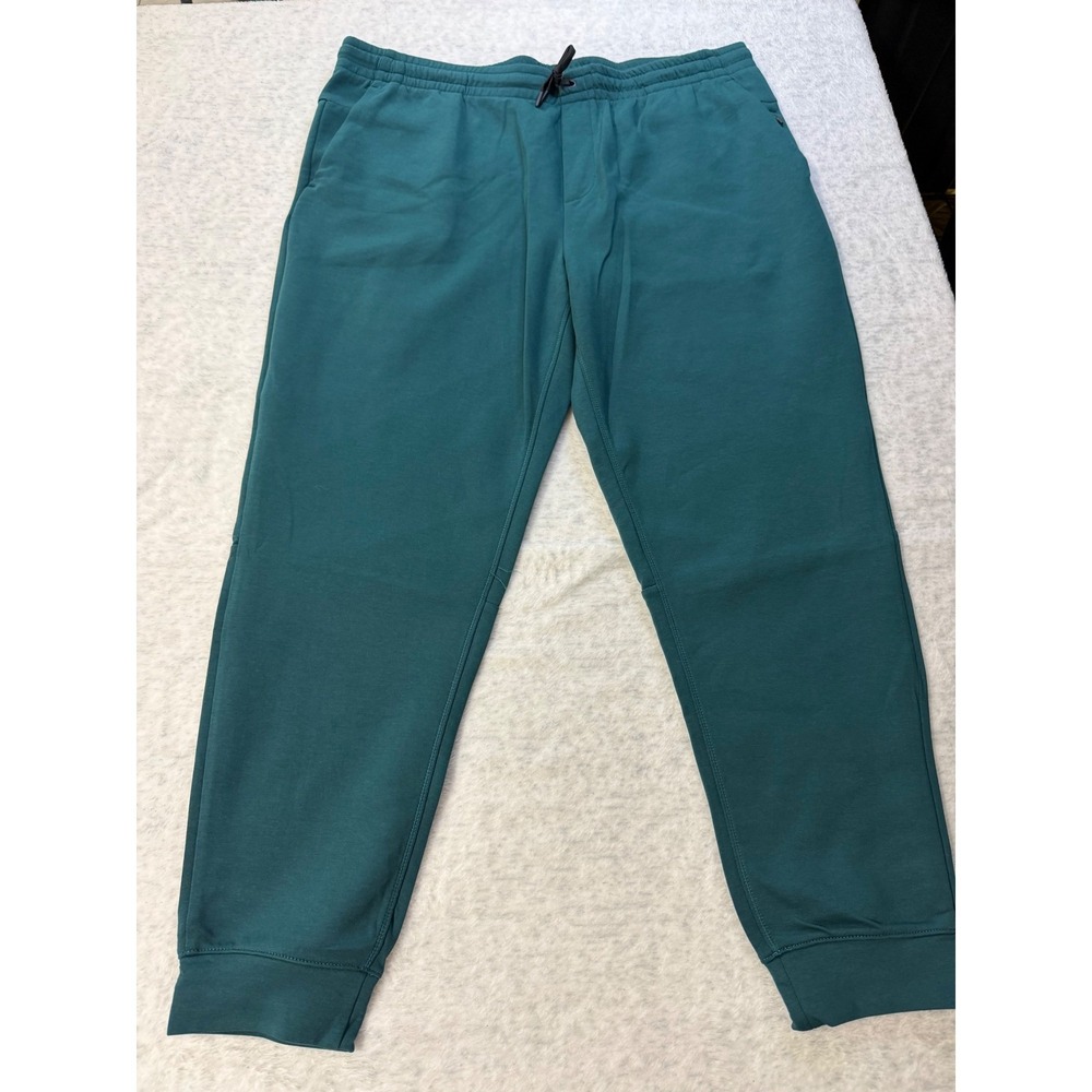 Members Mark Mens Active Jogger‎ XL Teal Green Double Knit Stretch Pants NEW